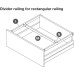 Divider Rail for use with Nova Pro Scala Drawers To create Nova Pro Scala pan drawers Silver