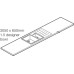 Worktop with Integrated Stainless Steel Sink Silver Haze Solid Surface Minerva® 3050 x 650 x 25 mm right hand designer bowl sink