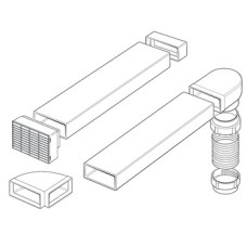 Ducting Kit Comprehensive for Hood Mounted on outside Wall Smeg SP150FLAT