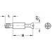 Connecting Bolt for Ø 5 mm Holes with Special Thread Minifix S100 With special thread Drilling distance B: 34 mm thread length 15 mm bright