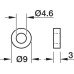 Door Panel Connector Connecting Bolt Washer Diameter Ø 9 mm brown