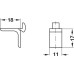 Shelf Support Aluminium for shelf support strip with intervals of 25 mm bright