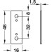 Spacer Plate Black Polycarbonate Keku system Mounting with varianta screws