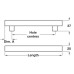 Bar Handle Stainless Steel Fixing Centres 128-775 mm Brushed fixing centres 160 mm