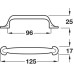 D Pull Handle Zinc Alloy Fixing Centres 96 mm Logan Stainless steel effect
