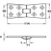 Butt Hinge Counter Flap 114 x 38 mm Brass With brass pin Polished chrome