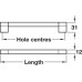 Bar Handle Stainless Steel Fixing Centres 160-192 mm Lydiate Brushed stainless steel bar with polished chrome finish fixing centres 160 mm