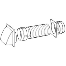 Ducting Kit Simple Vent Kit for Hood Mounted on outside Wall Smeg SP150