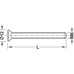 M6 Connecting Bolt Countersunk with SW4 Hexagon Socket Fully threaded Length 50 mm