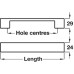 D Pull Handle Aluminium Fixing Centres 128-160 mm Length 195 mm
