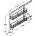 Pull Out Storage Unit Chrome Linear Wire Baskets for Min. Cabinet Width 150 mm Unhanded For cabinet with door front 2 baskets included