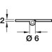 Broad Style Hinge 75 x 42 mm Brass With brass pin Polished chrome
