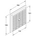 Ventilation Grille for Recess Mounting with Flanged Rim 154 x 154 mm Plastic Ventilation area 85 cm2 white