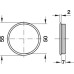 Ventilation Trim for Recess Mounting Ø 55 mm Plastic Round Ventilation area 6.4 cm² white