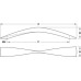 Pull Handle Oak Fixing Centres 224-320 mm Twist Length 270 mm