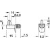 Shelf Support Plug in with Thread for Ø 5 mm Hole With thread for screw fixing into drill hole Nickel plated