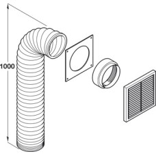 Ducting Set Length 1000 mm System 4 brown