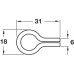 Loop Shelf Support for Use with Plug in Socket for Wooden Shelves Nickel plated