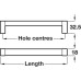 D Pull Handle Aluminium Tube with Zinc Alloy Feet Fixing Centres 160-352 mm Keswick Stainless steel effect fixing centres 160 mm