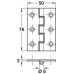 Butt Hinge DSSW Stainless Steel Square corners Length x width: 76 x 50 mm satin