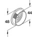Ventilation Trim for Recess Mounting Ø 48 mm Plastic Round Ventilation area 4.3 cm2 brown