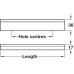 Profile Handle Aluminium Fixing Centres 32-416 mm Curve Stainless steel effect finish fixing centres 64 mm