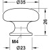 Knob Zinc Alloy Ø 35 mm Aspen Brushed nickel plated