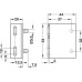 Rear Panel Bracket Plastic with Lugs for System Varianta 32 Ø 5 mm Series-Drilled Holes White