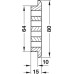 Ventilation Grille 550 x 80 mm Laminated Wood Oak finish