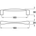 D Pull Handle Zinc Alloy Fixing Centres 160 mm Devon Stainless steel effect