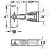 Dummy Drawer Front Connector Permafix Block Cream white plastic