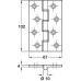 Butt Hinge DPBW Brass 102 x 67 mm Satin chrome