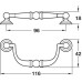 Drop Handle Zinc Alloy Fixing Centres 96 mm Risle Antique brass