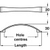 Bow Handle Zinc Alloy Fixing Centres 128 mm Odessa Polished chrome