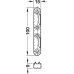 Bed Fittings Noval K Strike Plate Height 100-130 mm Hook in Plate Height 100-127 mm Blue galvanized steel Plate height 100 mm