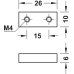 Sliding Track System End Stop 0115 RC Accuride Max. load bearing capacity 130 kg Aluminium finish