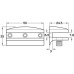 Shelf Support Clamp Design 24.5 mm Screw Fixing for Glass Shelves Polished chrome