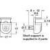 Shelf Support Plug in for Glass Shelves Peki Nickel plated