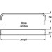 D Pull Handle Aluminium Fixing Centres 128-480 mm Pembridge Polished chrome fixing centres 320 mm