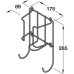 Wire Holder for Iron and Ironing Board Steel Polished chrome