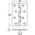 Butt Hinge DSSW Stainless Steel Square corners Length x width: 100 x 66 mm satin