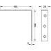 Chair Bracket With 6 Fixing Holes Steel Dim. A x B x C  100 x 100 x 20 mm screw size 3.5 mm blue galvanized