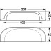 Cup Pull Handle Brass Length 77-204 mm Mulberry Polished nickel fixing centres 192 mm
