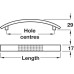 Bow Handle Zinc Alloy Fixing Centres 96-128 mm Dimple Polished chrome fixing centres 128 mm