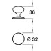 Knob Zinc Alloy Ø 32 mm Mayberry Polished nickel