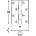 Butt Hinge Unwashered Heavy Gauge 100 x 65 mm Brass Staggered hole pattern Polished chrome