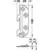 Bed Fittings Noval K Strike Plate Height 100-130 mm Hook in Plate Height 100-127 mm Blue galvanized steel Plate height 100 mm