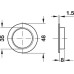 Ventilation Trim for Recess Mounting Perforated Ø 48 mm Plastic Round Ventilation area 2.1 cm2 white