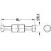Maxifix Universal Connectors Double Ended Bolt Ø 8.4 mm Steel Zinc plated steel finish