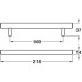 Bar Handle Oak/Walnut and Copper Fixing Centres 160 mm Tilaa Walnut/copper finish